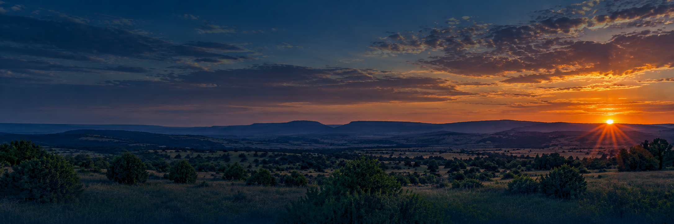 Oklahoma landscape at sunset