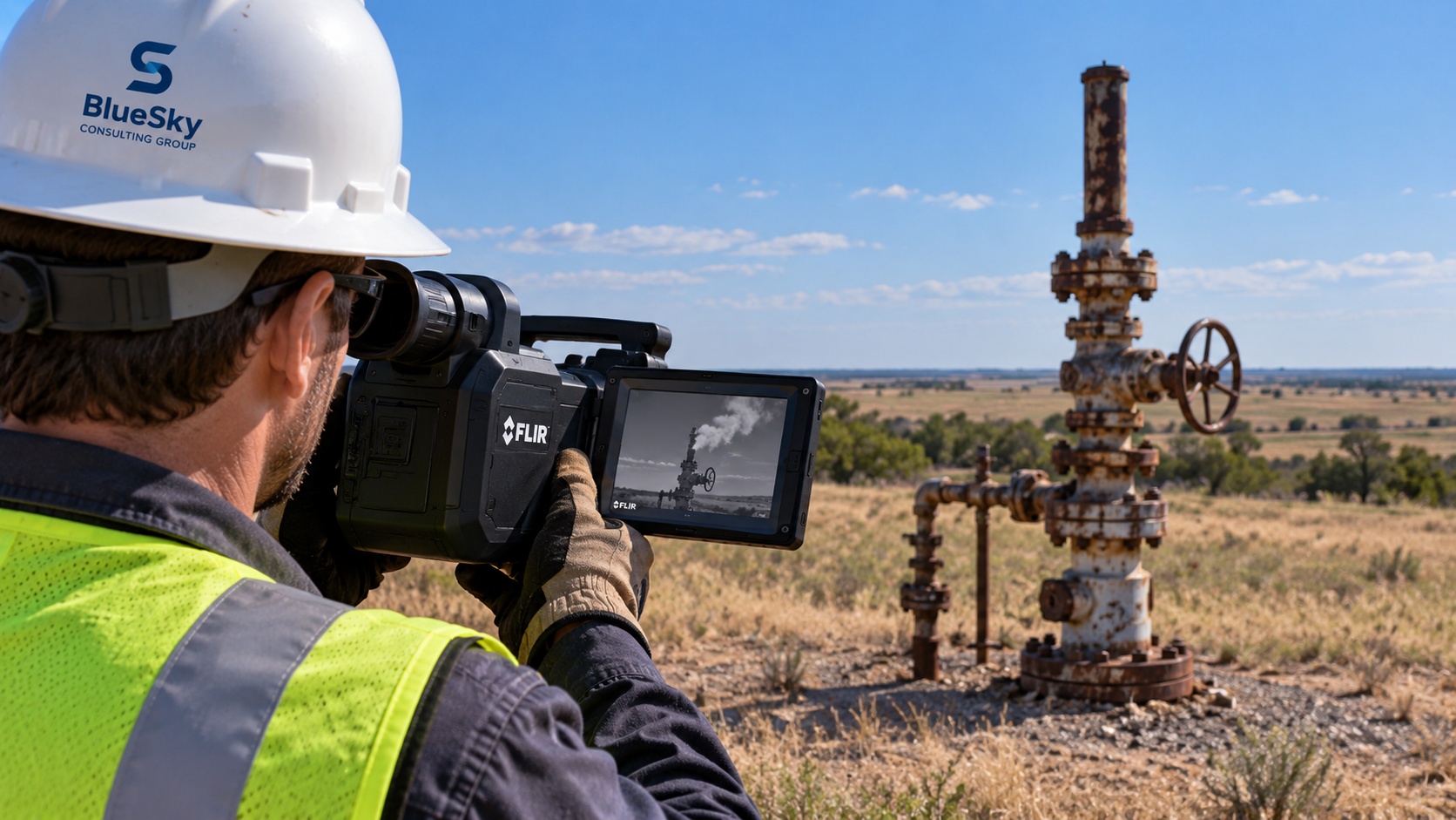 BlueSky inspector using FLIR optical gas imaging equipment