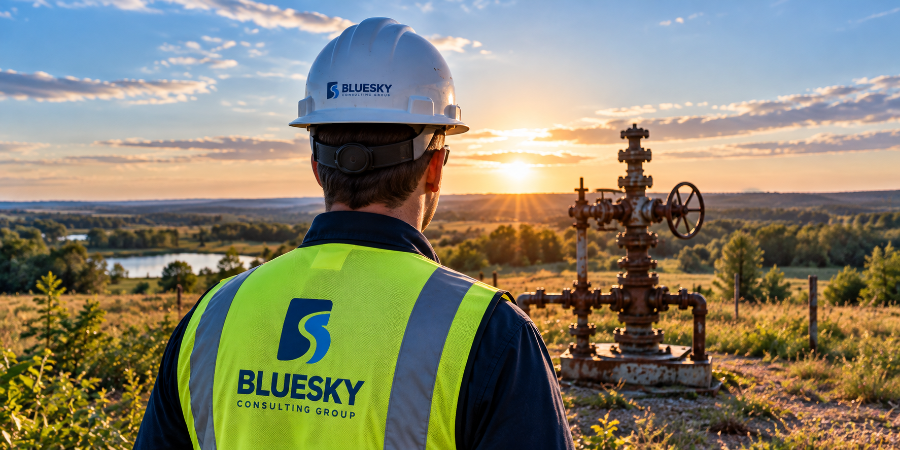 BlueSky field professional evaluating an orphaned well